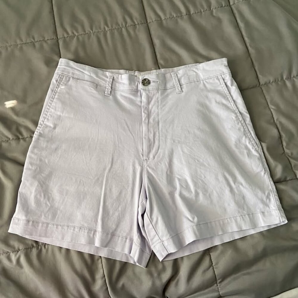 Men's Every Wear 5" Slim Fit Flat Front Chino Shorts Goodfellow & Co Violet 28